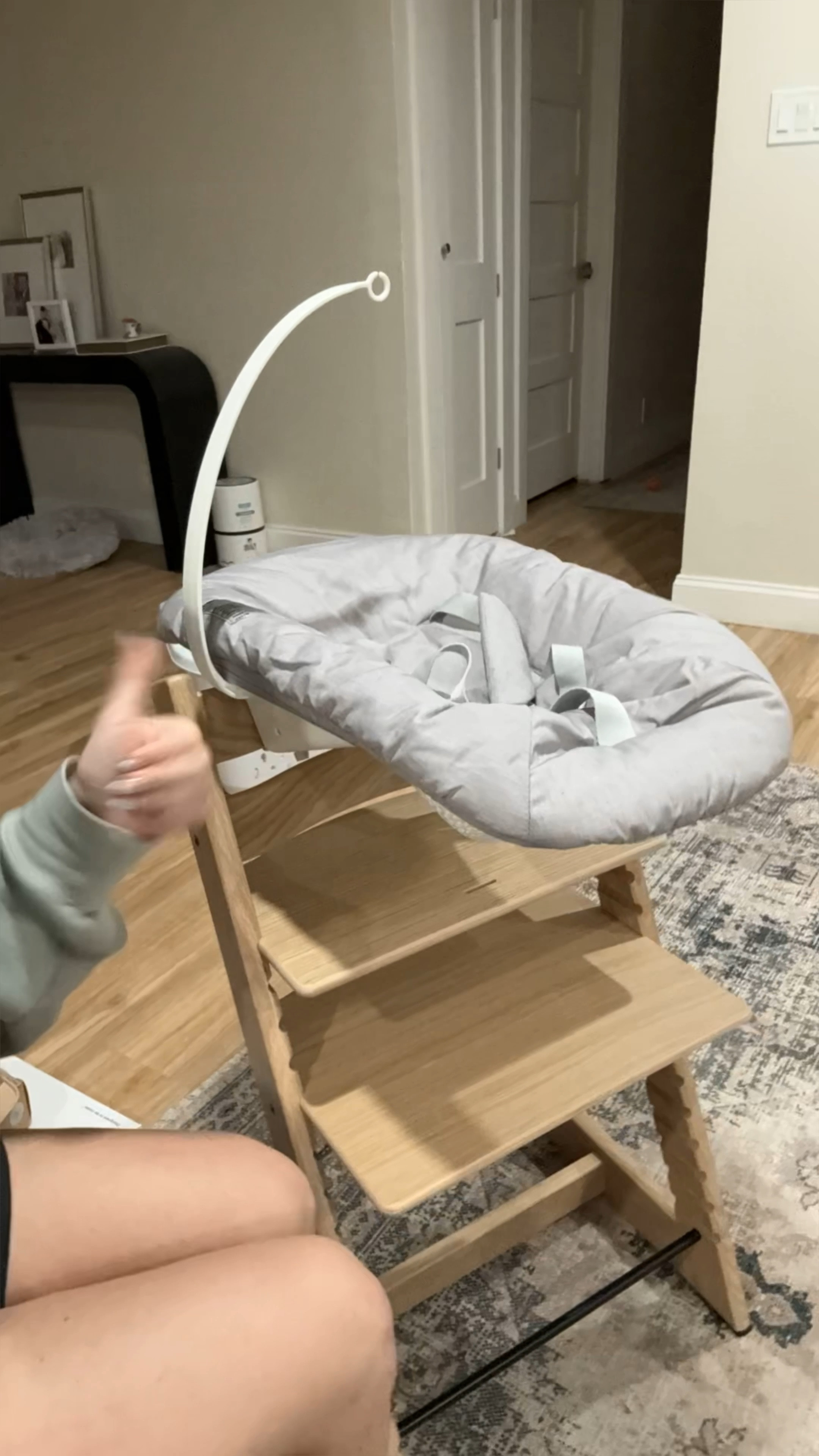 Newborn, toddler, child high chair setup grows with them. Ours is in natural oak from Stokke 

#LTKbaby #LTKhome #LTKkids