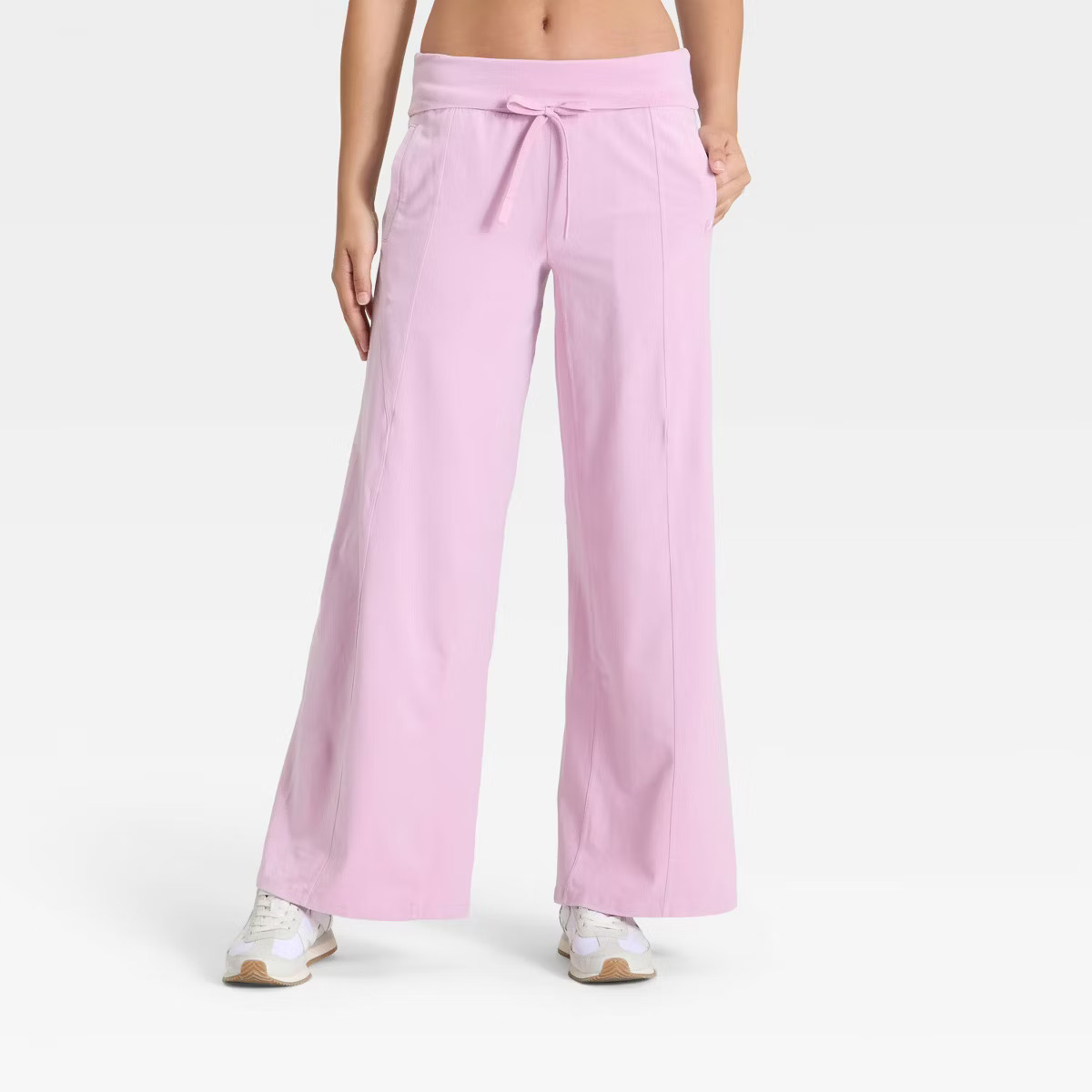 Women's Mid-Rise Foldover Wide Leg Pants - JoyLab™ | Target