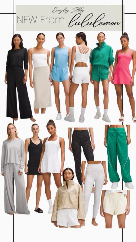 The items that lululemon just came out with are fire! 🔥 🤌 Obsessed with the lounge sets and the blue romper 😍