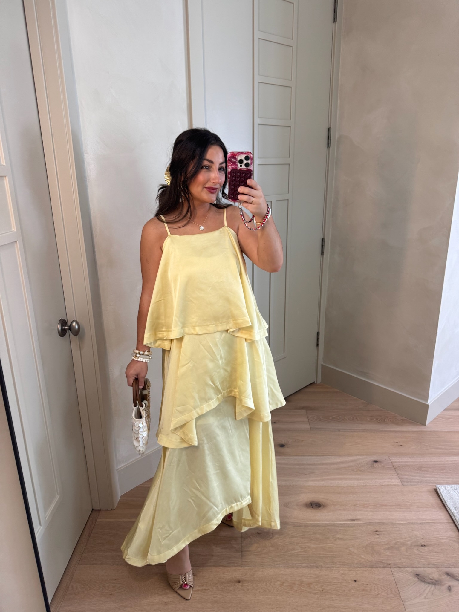 Stunning summer dress! Love the tiers and butter yellow color! 
💛💛💛
Size small

5’0” 140lbs 
Petite friendly

#LTKPetite #LTKTravel #LTKWedding
