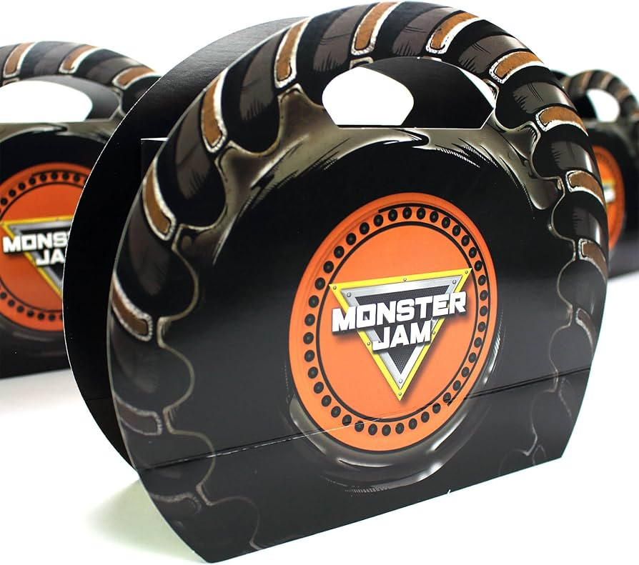 Monster Jam Favor Boxes (Pack of 8), Empty Goodie Bags for Birthday Party, Event Give-Aways, Favo... | Amazon (US)