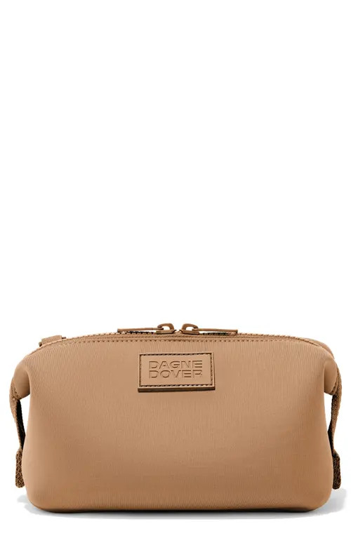 Dagne Dover Hunter Small Neoprene Toiletry Bag in Camel at Nordstrom | Nordstrom