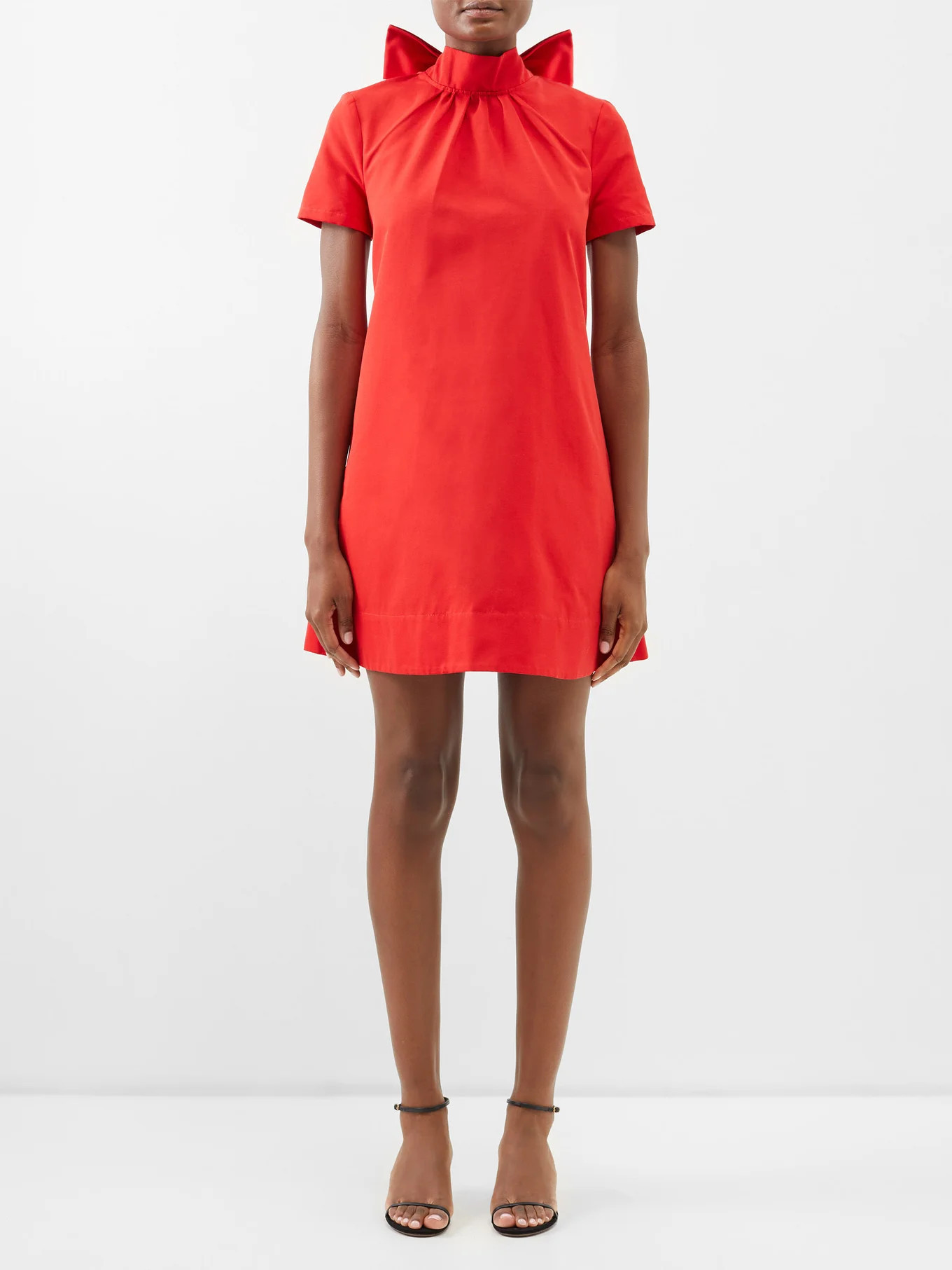 Ilana bow-neck moiré mini dress | Staud | Matches (US)