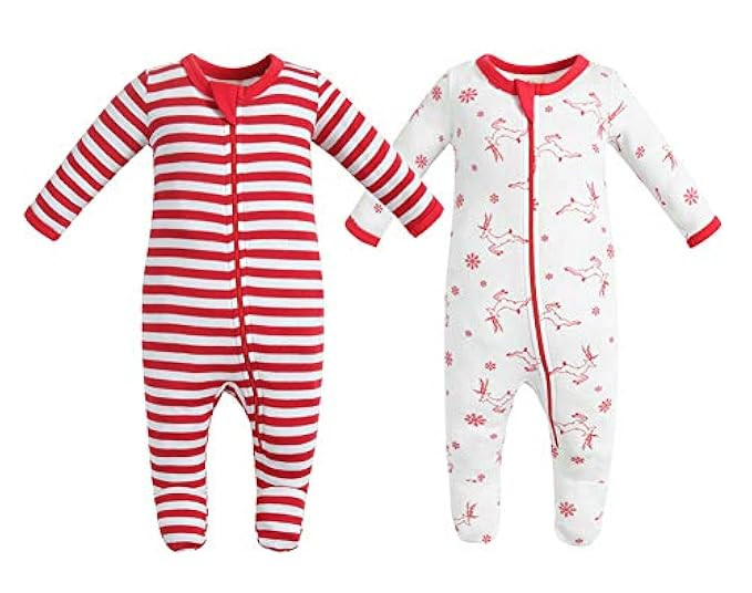 Owlivia Organic Cotton Baby Boy Girl Zip Front Sleep 'N Play, Footed Sleeper, Long Sleeve (Size 0-18 | Amazon (US)