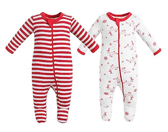 Owlivia Organic Cotton Baby Boy Girl Zip Front Sleep 'N Play, Footed Sleeper, Long Sleeve (Size 0-18 | Amazon (US)