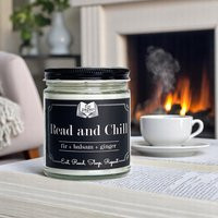 Read & Chill Book Lover -Soy Candle - Fir + Balsam Ginger | Etsy (US)