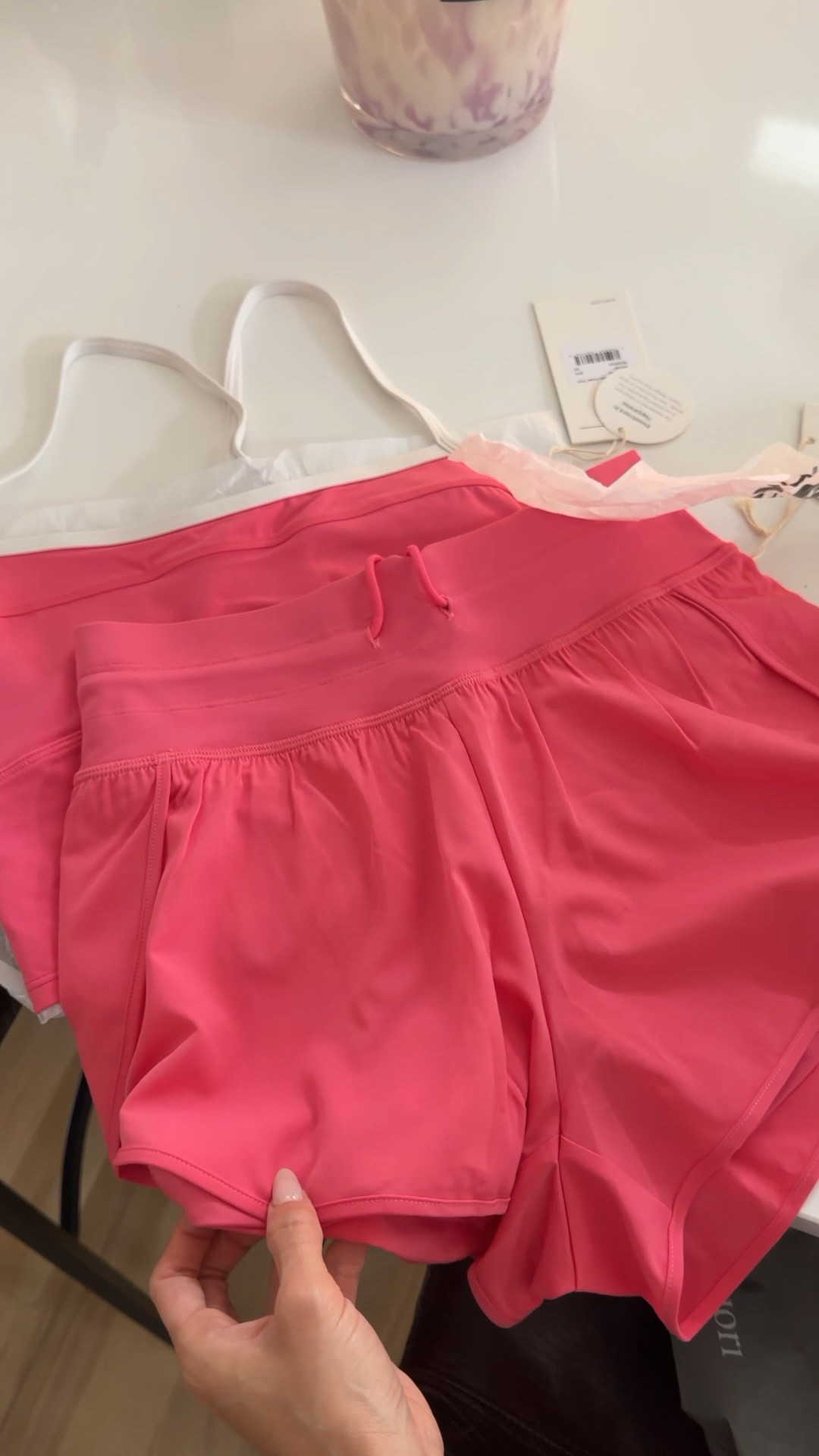 I jumped on this new Vuori color so fast!!! Love the bright pink workout set. Top XS, bottoms XS

#LTKmorningroutine #LTKActive #LTKPetite
