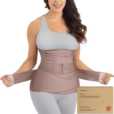 Revive 3 in 1 Postpartum Belly Band Wrap, Post Partum Recovery, Postpartum Waist Binder Shapewear (Dusty Plum, Medium/Large) | Target
