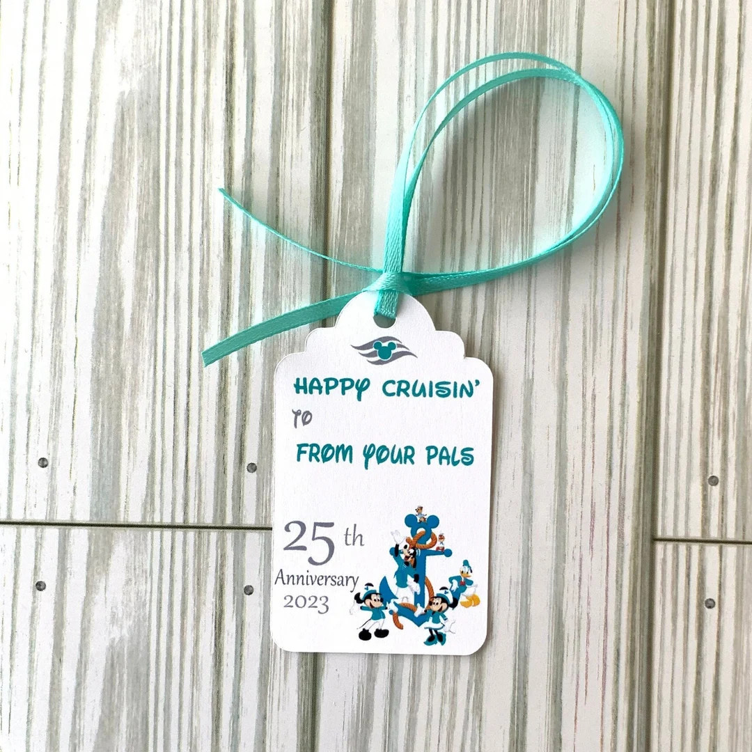 Disney Cruise 25th anniversary gift tag, fe gift tag, cabin gift tag set of 9 | Etsy (US)