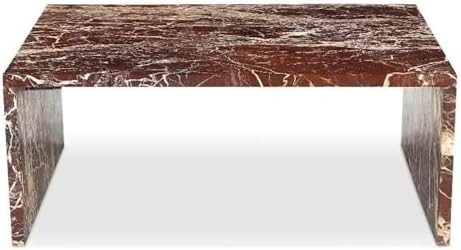 Moe's Home Collection Rosa Coffee Table Rosso Levanto Marble Stone Coffee Tables | Amazon (US)
