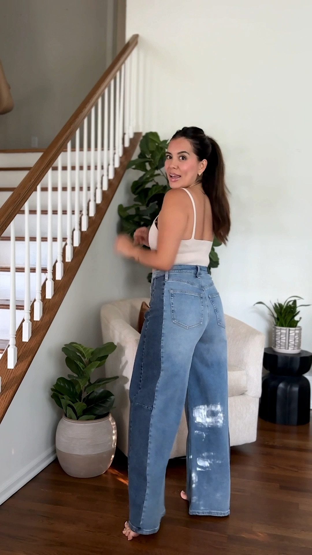 These two tone baggy barrel jeans are a vibe and they are only $28! #jeans 

#LTKPetite #LTKStyleTip #LTKOver40