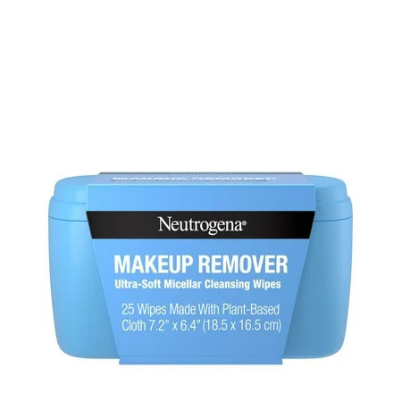 Neutrogena Makeup Remover Wipes & Face Cleansing Towelettes Plastic Case 25 Count Face Wipes | Walmart (US)