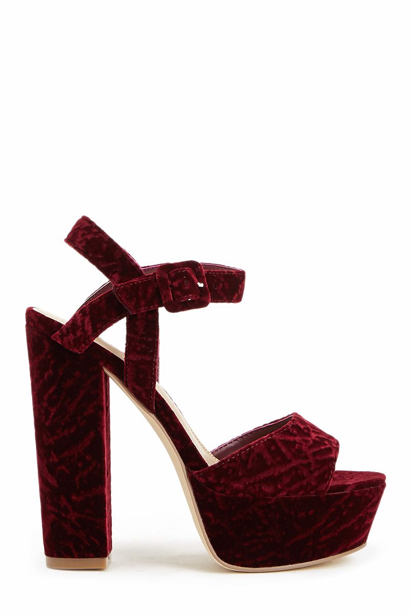 ShoeDazzle Sandals-Dressy - Platform Leonie Womens Red Size 10 | Shoe Dazzle