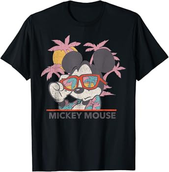 Disney Mickey And Friends Mickey Mouse Tropical Portrait T-Shirt | Amazon (US)