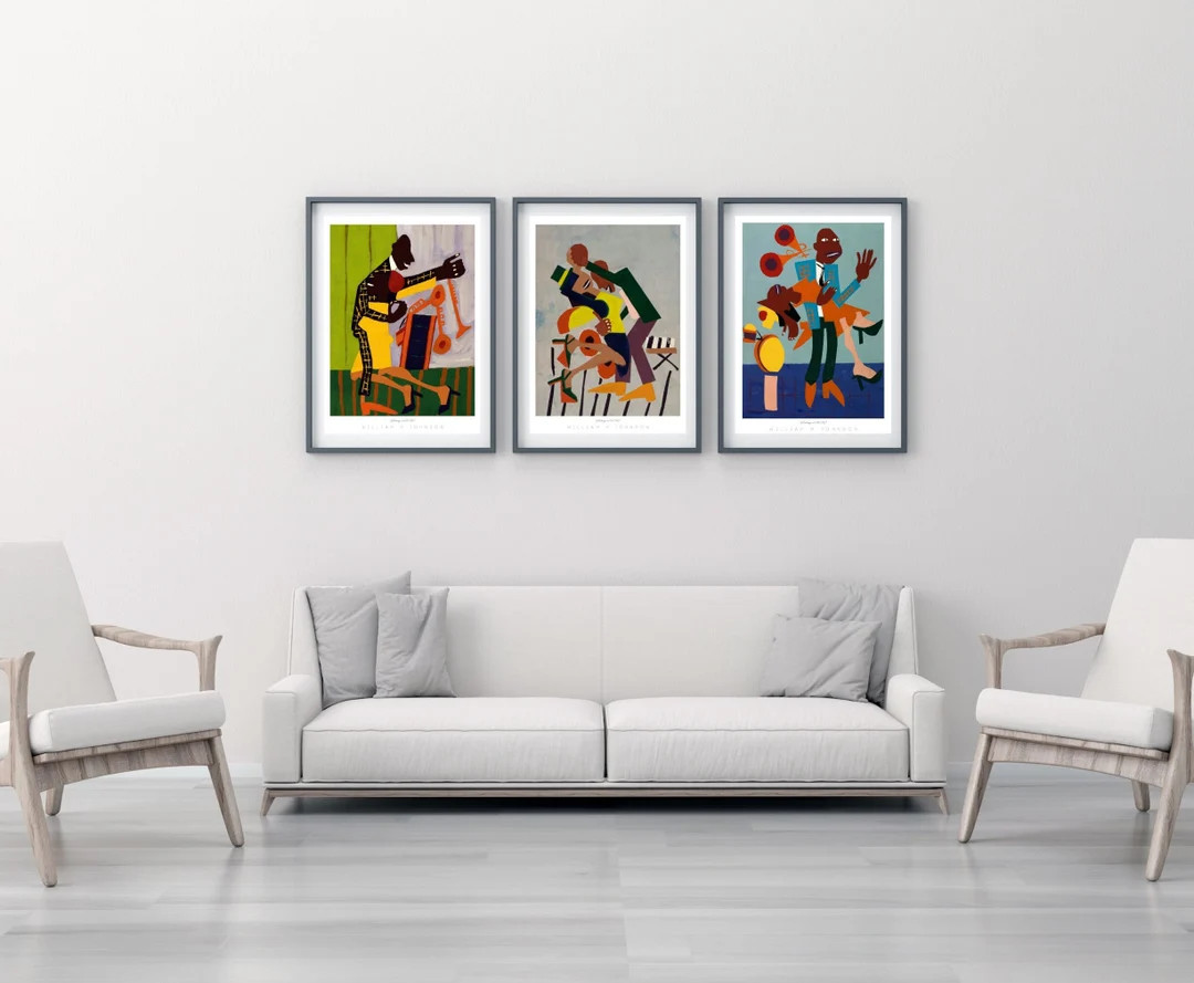 Couple Dancing African American Art Vintage Print Black People Folk Art Digital Art Abstract Pain... | Etsy (US)