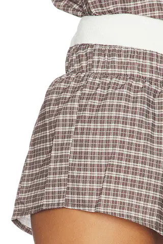 x REVOLVE Nirvana Short in Dark Chocolate Check | Revolve Clothing (Global)
