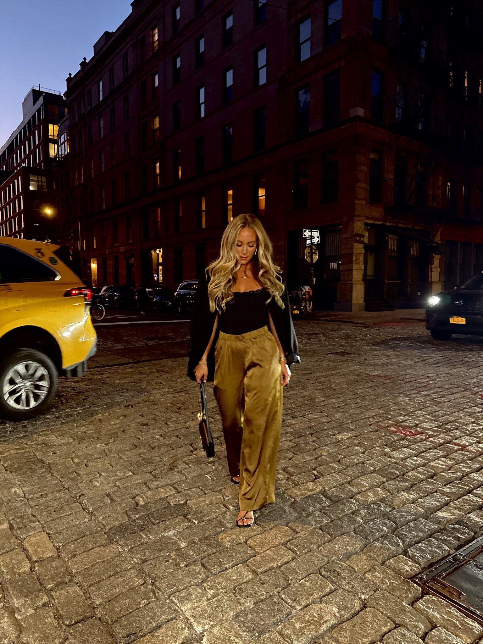 NYFW night out with LTK! Lace trim bodysuit and satin olive pants 🤌🏼

Small in bodysuit and pants 

#LTKNYFW