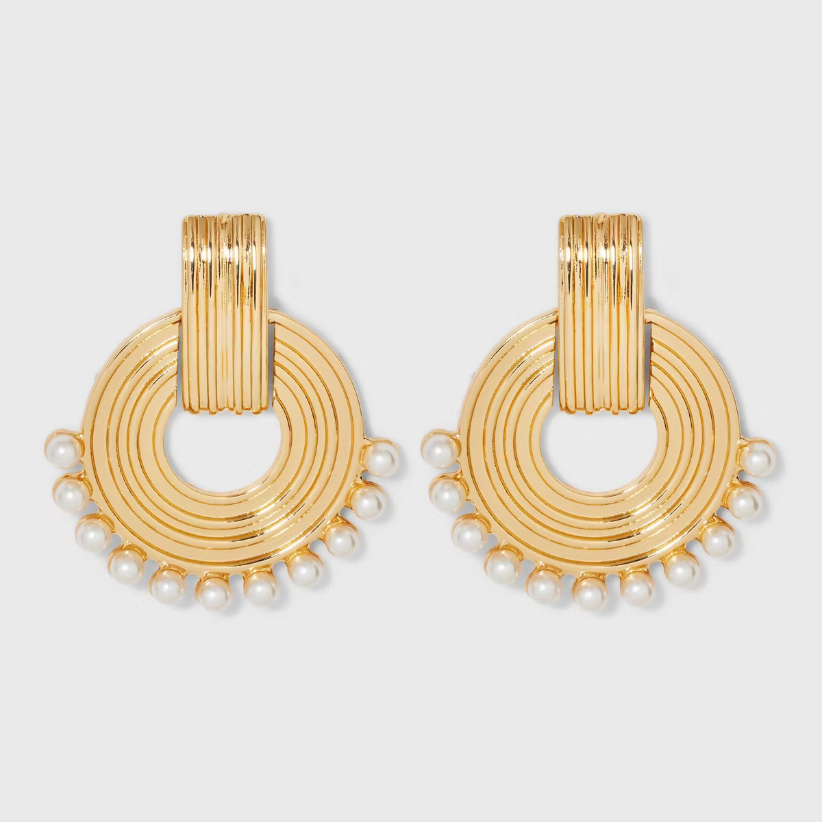 SUGARFIX by BaubleBar Pearl Interlocking Earrings - Gold | Target