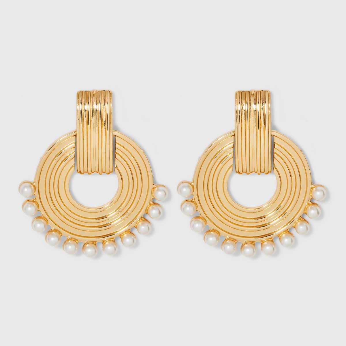 SUGARFIX by BaubleBar Gold and Pearl Interlocking Earrings | Target