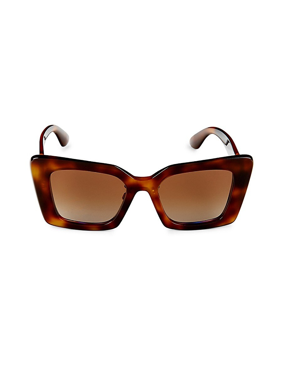 Burberry Women's 53MM Cat Eye Sunglasses - Light Havana | Saks Fifth Avenue OFF 5TH