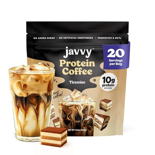 Tiramisu Protein Iced Coffee - Premium Whey Protein & Instant Iced Coffees - 100% Natural Cold Brew- Zero Artificial Flavors & Sweeteners, 80 mg Caffeine Per Serving, No Added Sugar, 20 Servings | Amazon (US)