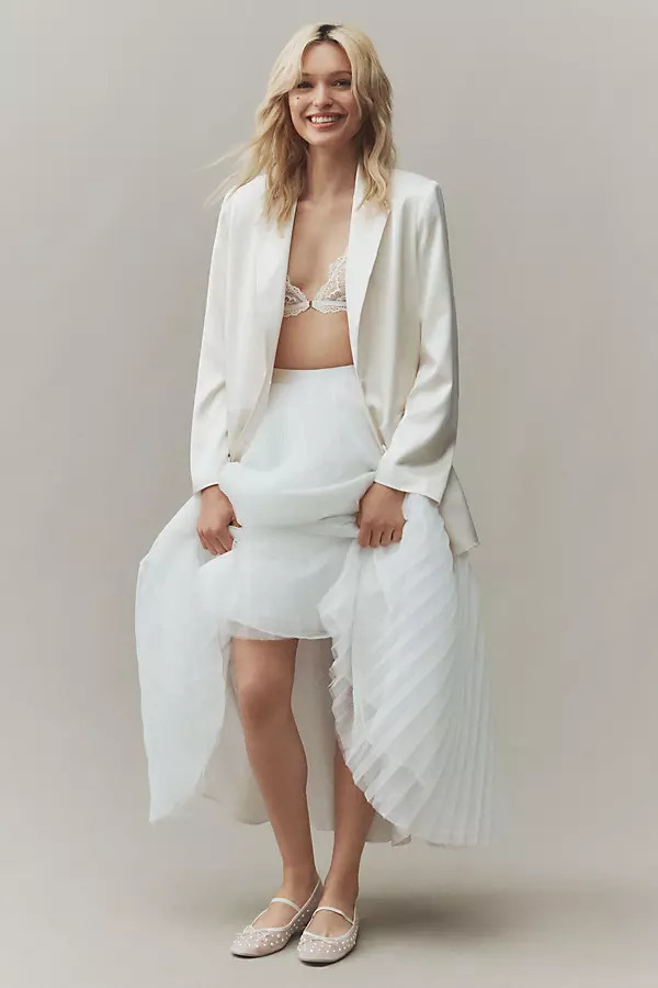 Reformation Vera Satin Blazer | Anthropologie (US)