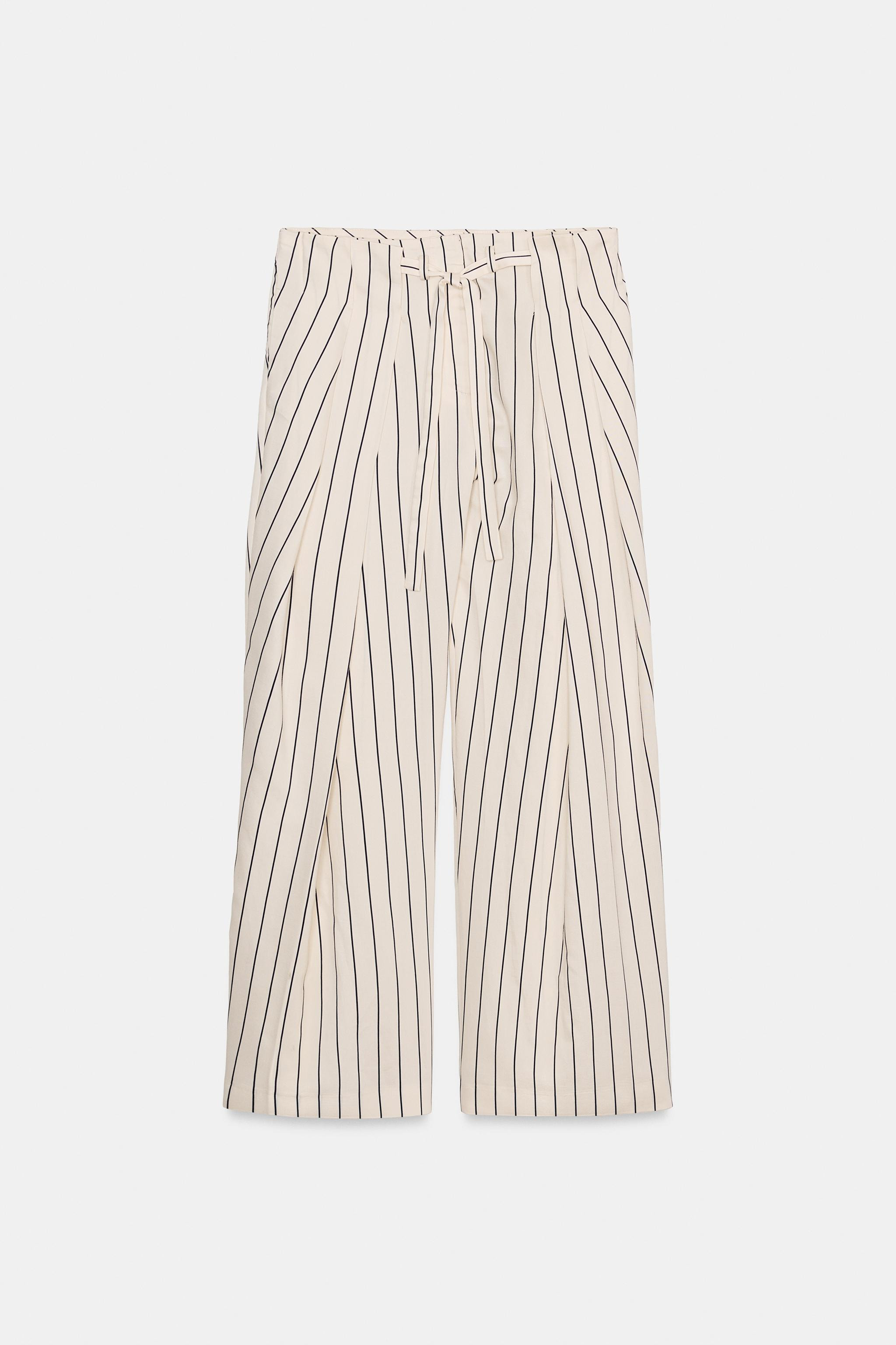 STRIPED PLEATED TROUSERS ZW COLLECTION | Zara UK