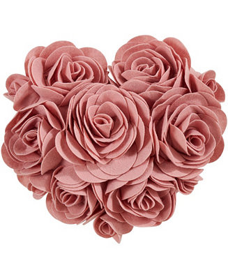 Felt Heart Design Decorative Pillow, 13 | Macy's