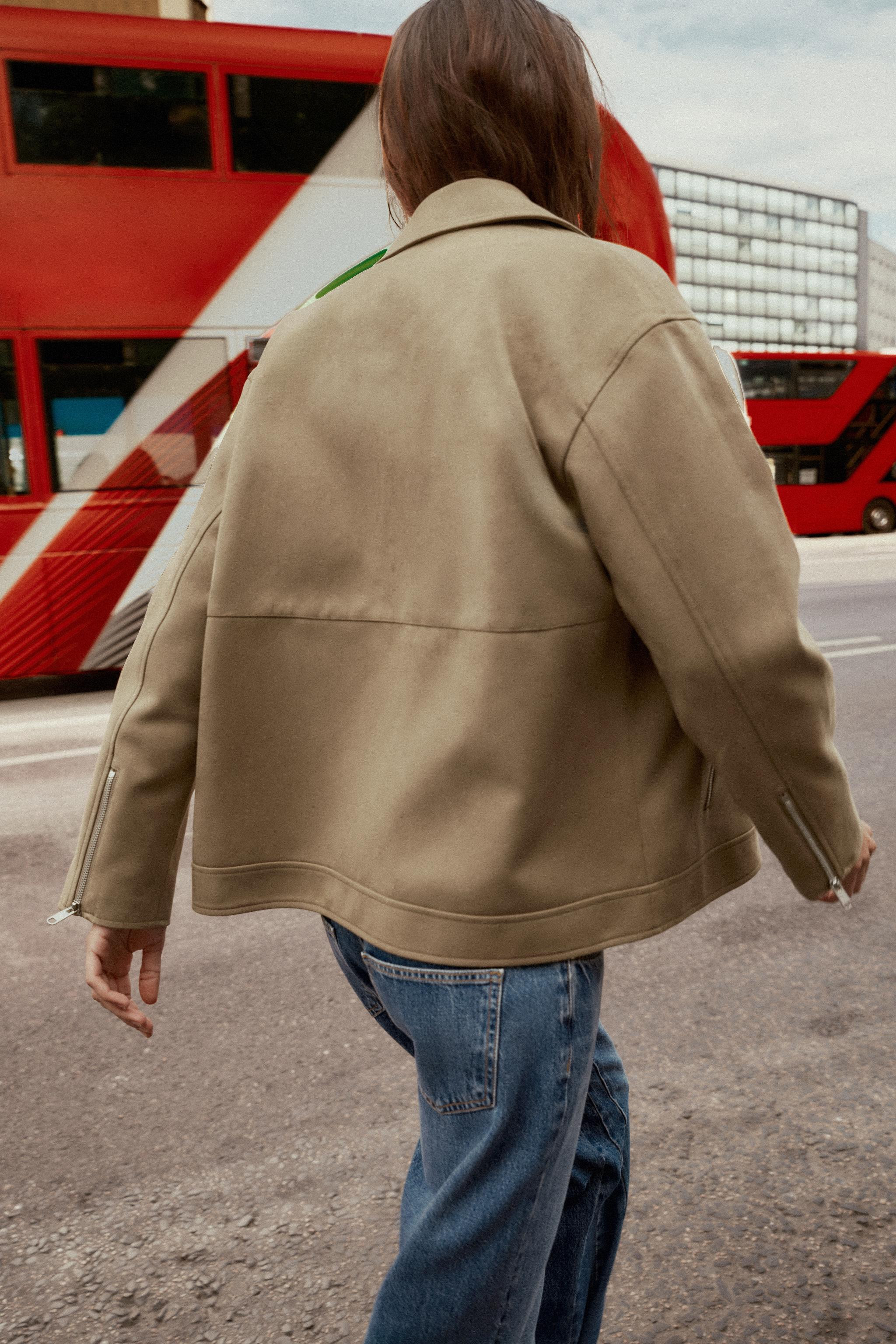 FAUX SUEDE BIKER JACKET | Zara UK