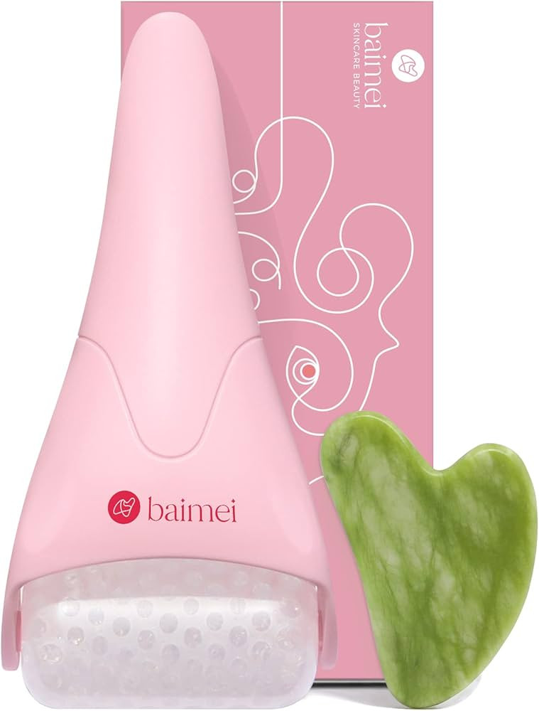 BAIMEI Ice Roller for Face and Gua Sha Facial Tools, Ice Face Roller Reduces Puffiness Migraine P... | Amazon (US)