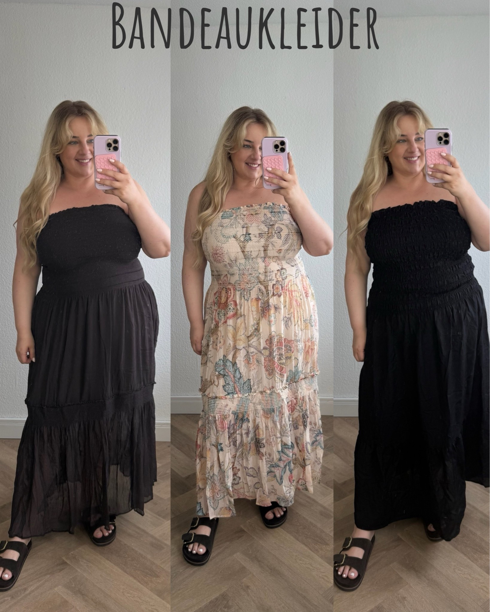 Bandeaukleider 🖤🤎💗

Trage XL, fällt wie 48/50 aus 

#plussizefashion #muster #kleid #curvy #summerdress

#LTKdeutschland #LTKplussize #LTKkleider