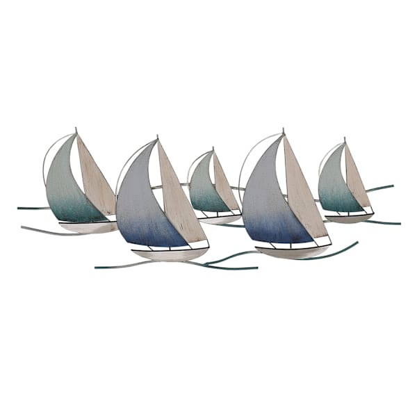 Honeybloom Blue Metal Boat Wall Decor At Home | At Home