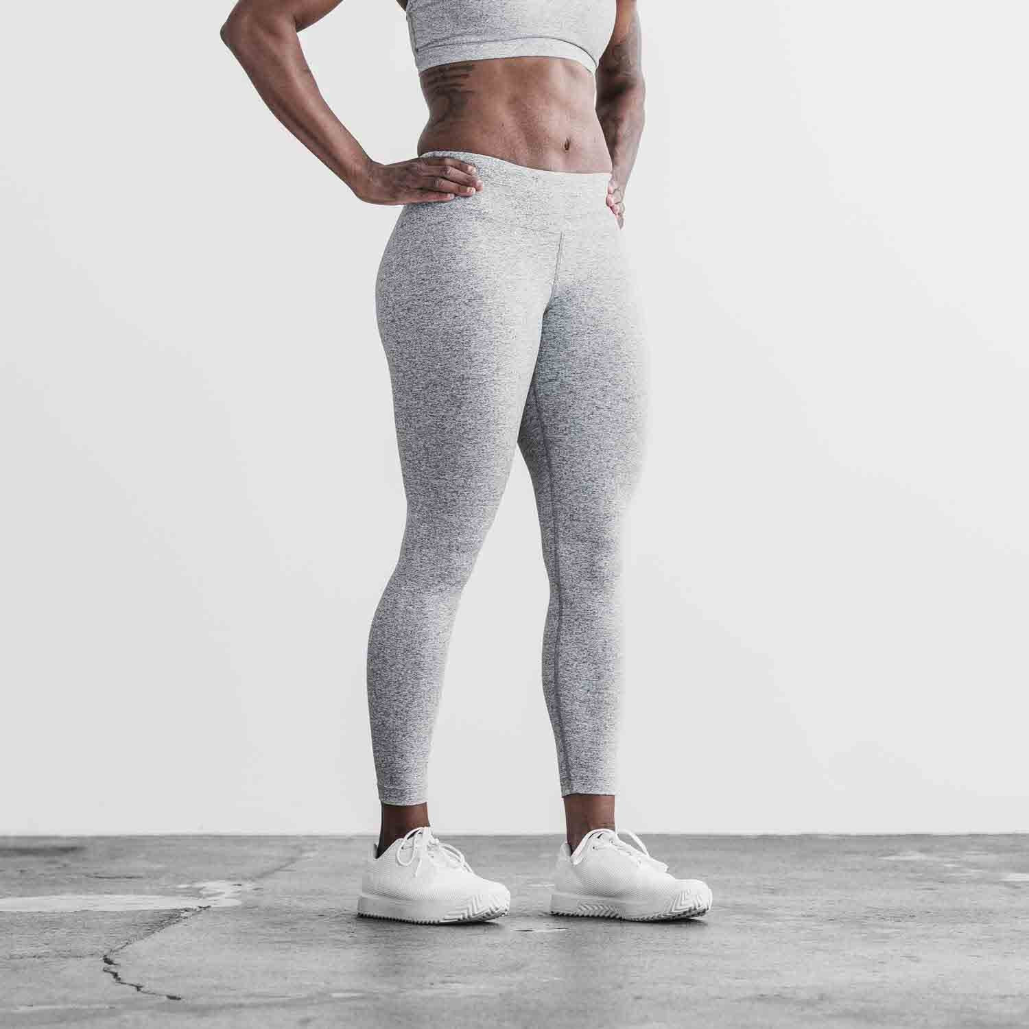 WOMEN'S MID-RISE TIGHT 25" | WHITE HEATHER | NOBULL | NOBULL