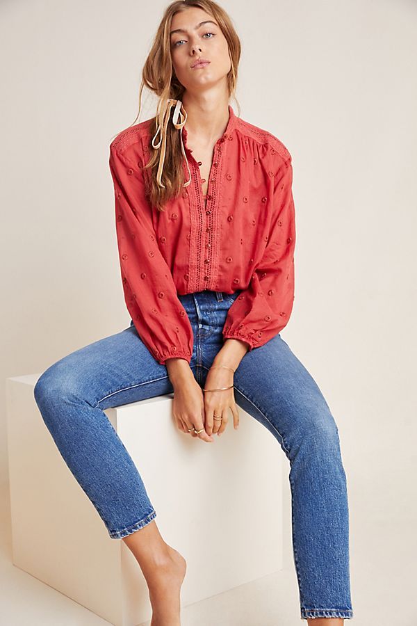 Auguste Embroidered Blouse | Anthropologie (US)