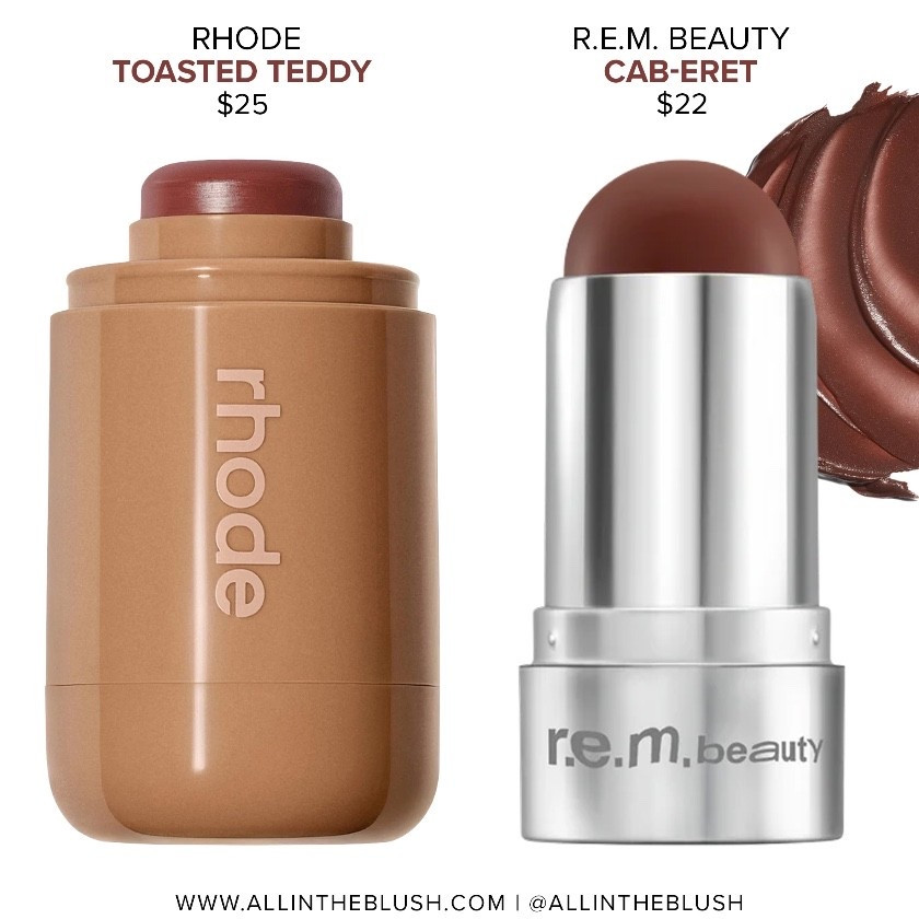 Rhode Toasted Teddy Pocket Blush Shade Match👉🏼 r.e.m. Beauty “Cab-eret” Eclipse Cheek & Lip Stick🤎

#LTKBeauty #LTKgrwm #LTKootd