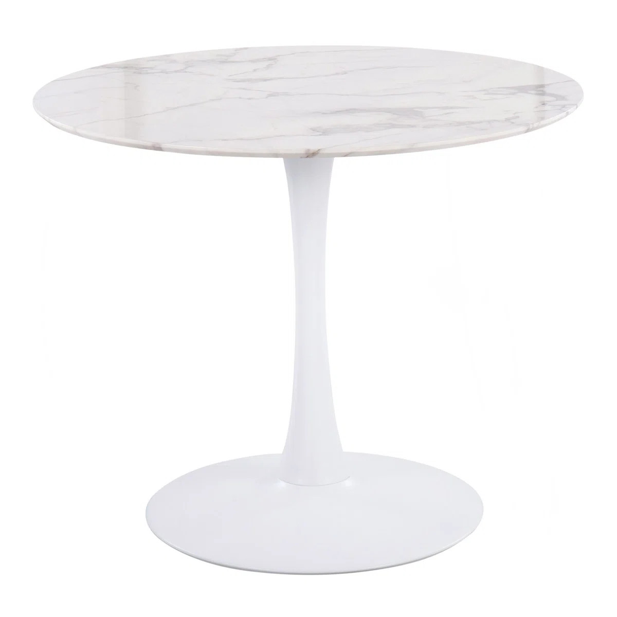 George Oliver Pebble Modern Table With Metal Base And Marble Veneer Table Top | Wayfair | Wayfair North America
