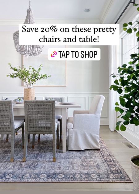Save 20% off this pretty Serena & Lily dining table and chairs! 

#homedecor 

#LTKhome #LTKsalealert