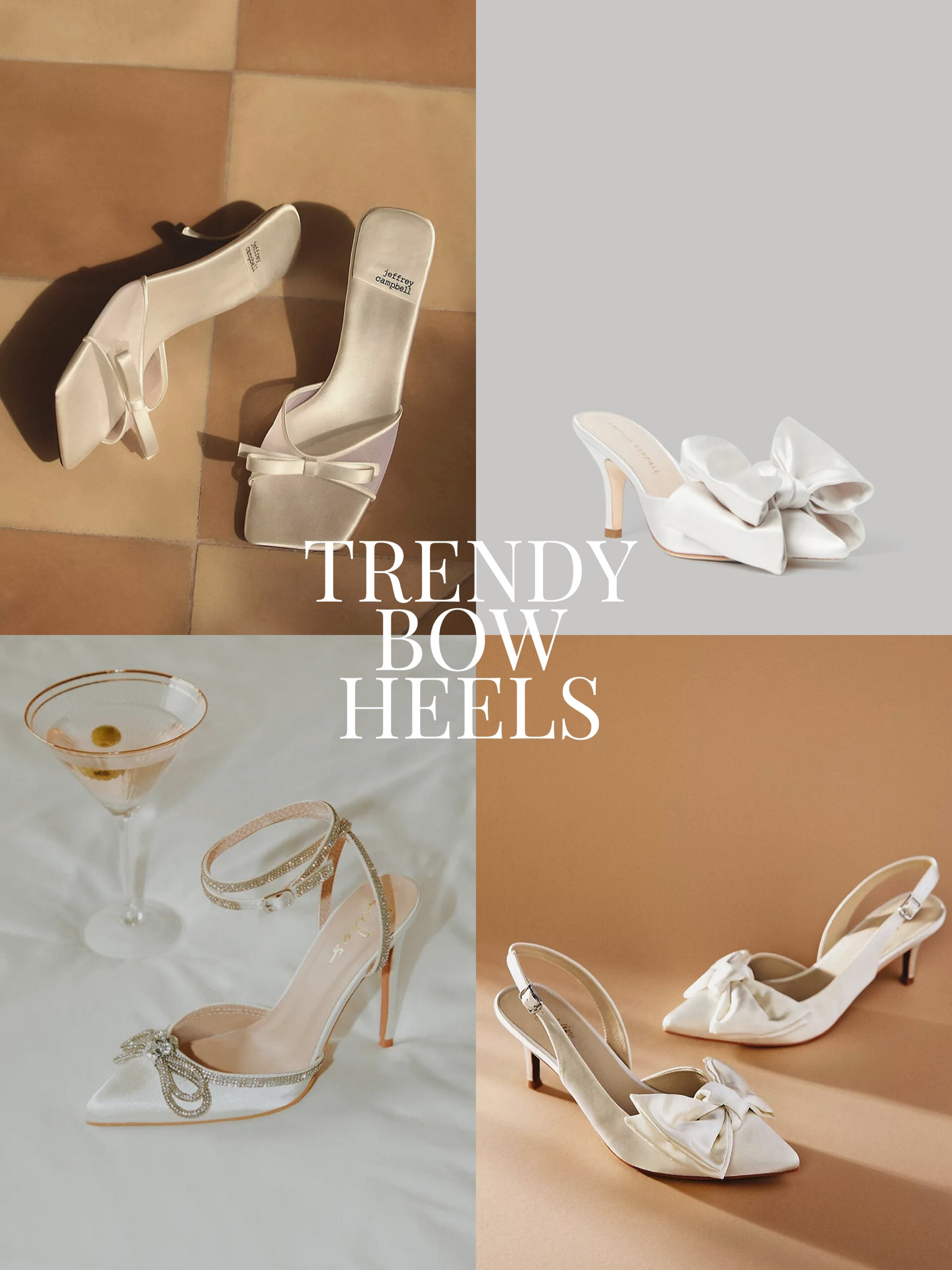 Wedding shoes: trendy bow heels 