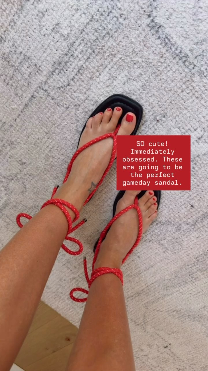If you need a game day sandal, add these to your cart! Under $50! 

Loverly Grey, Amazon find, Amazon fashion, game day sandals, red and black sandals