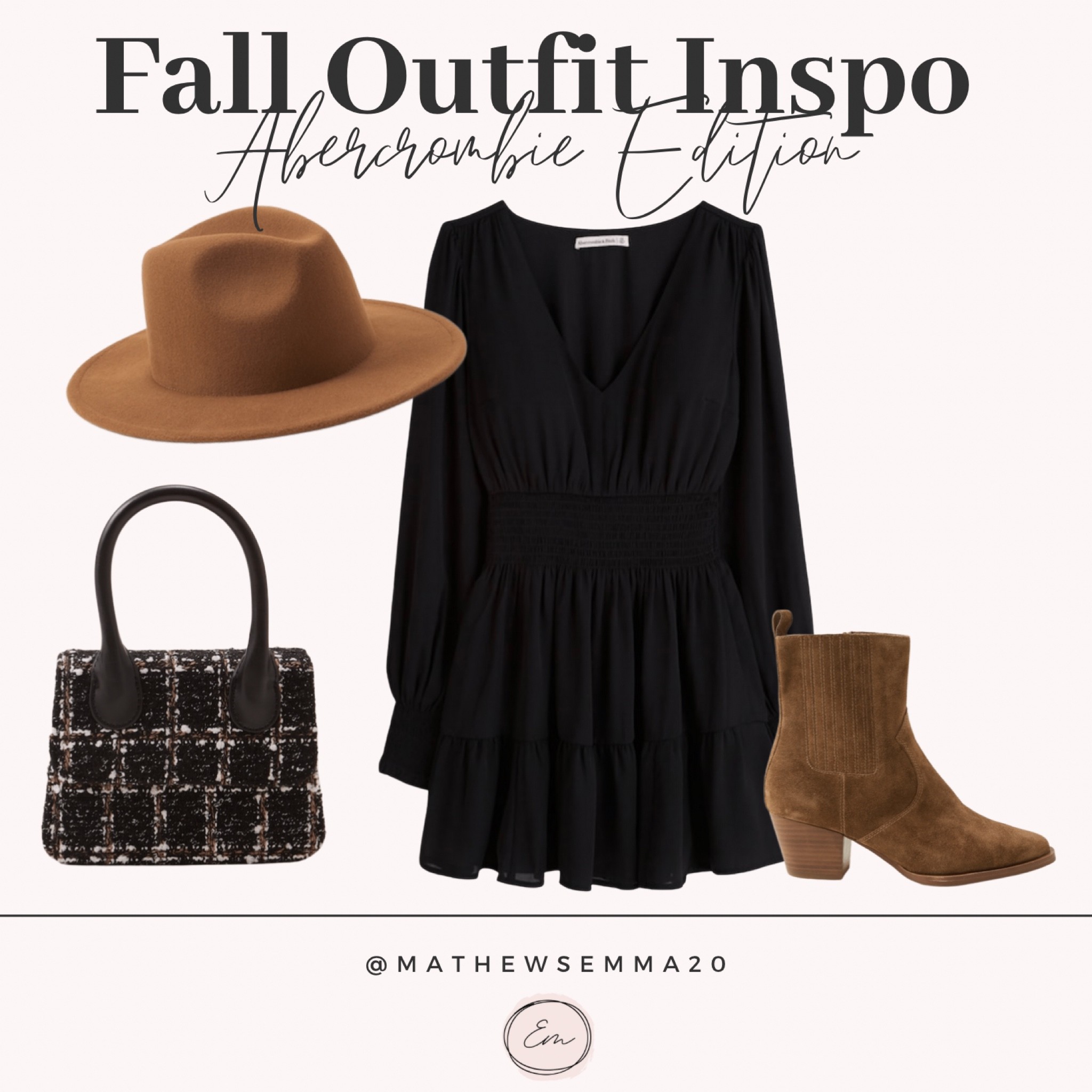 Fall outfit inspo
Fall fashion
Abercrombie
Black dress
Fall dress
Brown boots
Booties
Brown hat
Panama hat
Felt hat
Fedora
Fall hat
Tweed purse
Fall finds
Fall trends
Fall pictures
Family pictures
Womens fashion
Date night 

#LTKunder50 #LTKSeasonal #LTKstyletip
