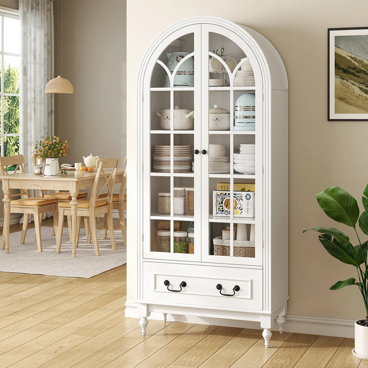 67" Tall Arched Display Cabinet | Wayfair North America
