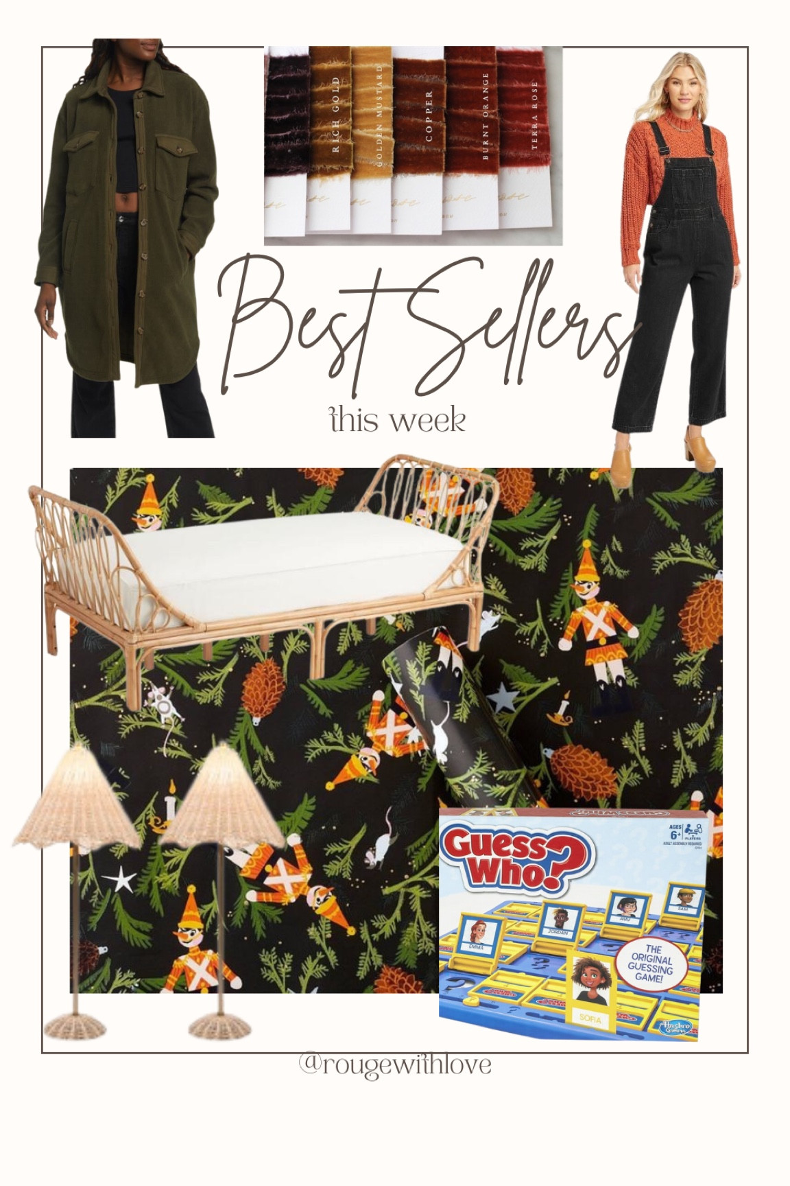 Best sellers this week. Sherpa shacket, kids games, kids board games, board games, target womens clothes, Christmas wrapping paper, rattan bed, world market bed, rattan lamps, Lillian august lamp, tjmaxx finds 

#LTKSeasonal #LTKsalealert #LTKHoliday