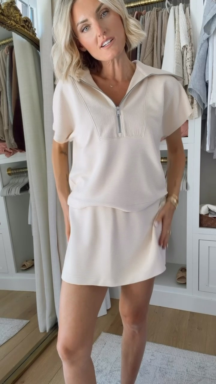 This next set would be so great for travel or working from home! I love the ribbed material! Wearing S! Use code BRITTANYXSPANX for 15% off your first order + free shipping! Loverly Grey, Spanx, matching set, loungewear, work from home outfit, travel outfit

#LTKootd #LTKSeasonal #LTKTravel