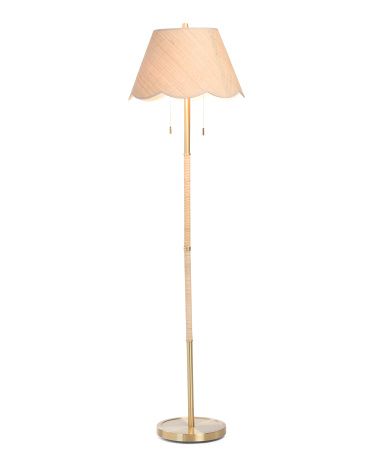 64in Scalloped Shade Floor Lamp | TJ Maxx