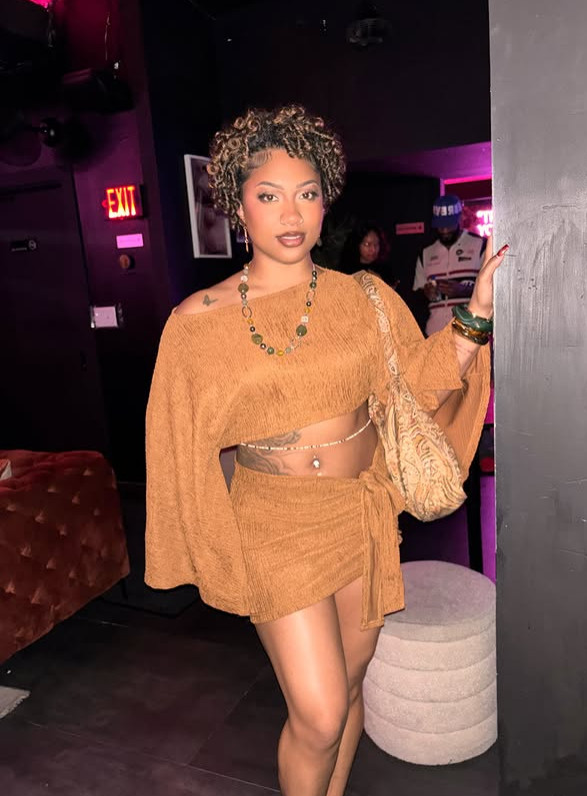 Two piece skirt set and chunky bangles for the win always 🌟✨ 

 #LTKFestival #LTKgrwm #LTKPetite