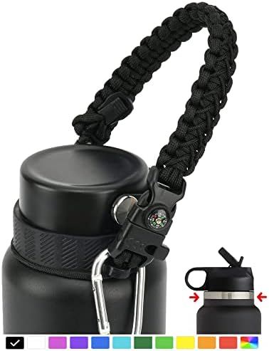 QeeCord 2.0 Paracord Handle for Hydroflask 2.0 Wide & Standard Mouth Water Bottles Strap Carrier ... | Amazon (US)