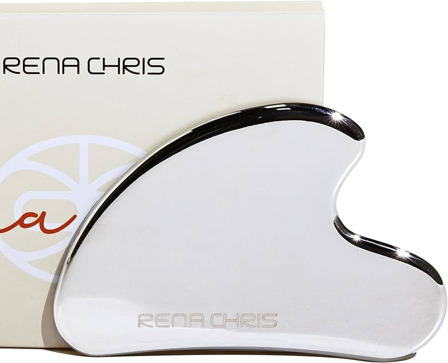 Rena Chris Gua Sha Facial Tools, Stainless Steel Guasha Tool, Manual Massage Sticks for Jawline S... | Amazon (US)