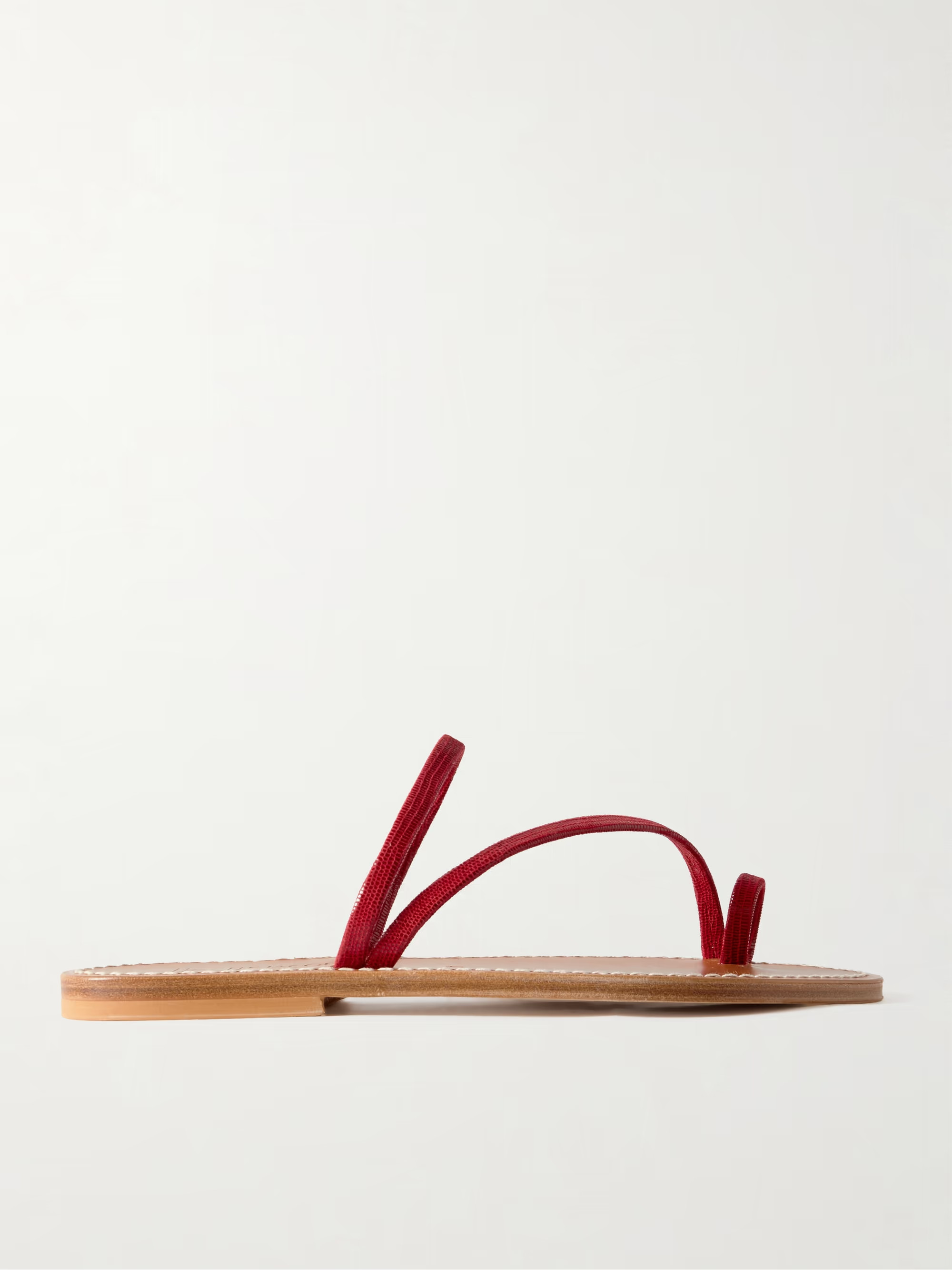 Actium lizard-effect leather sandals | NET-A-PORTER (US)