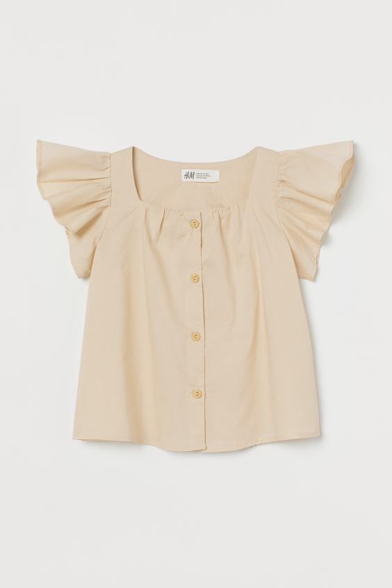 Flutter-sleeved Blouse | H&M (US)