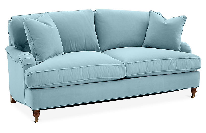 Brooke Sofa, Light Blue Crypton | One Kings Lane